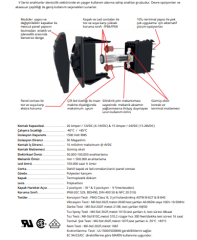 Carling  VXBB/-  (1)-1-(0) 2P 2xLED 24VDC Rocker Anahtar (Kontaktör Start & Stop Control) 3 POZİSYON / 4 TERMINAL + ÇİFT LED TERMİNALLERİ