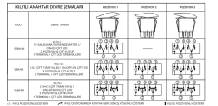 Carling VDBA-W Rocker Kilitli Anahtar  1-1 2P 1xLED-24VDC (2 Pozisyon /6 Terminal + Led Terminali