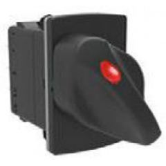 Carling RVLB Rotary Anahtar  (1) - 0 - (1) 2P 3xLED-24VDC  (3 Pozisyon/6 Terminal + Led Terminalleri)
