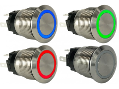 Carling  AV1-1B311B-R00  VANDAL PROOF BUTON KALICI YEŞİL 19MM 24V/10A IP67