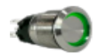 Carling  AV1-1B311B-R00  VANDAL PROOF BUTON KALICI YEŞİL 19MM 24V/10A IP67