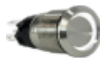 Carling  AV1-1B311D-R00  VANDAL PROOF BUTON KALICI BEYAZ 19MM 24V/10A IP67