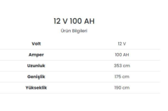 BOSS PLUS 12V 100 AH AKÜ