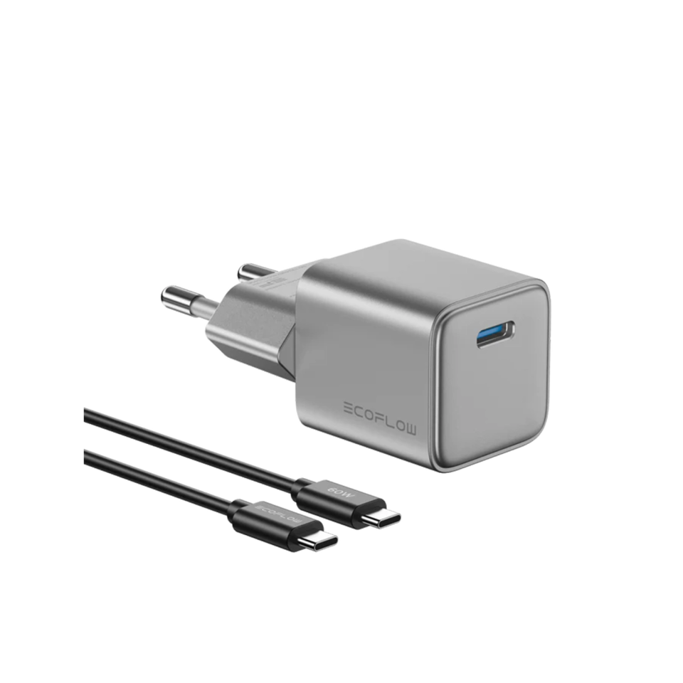 EcoFlow RAPID 20W GaN Şarj Cihazı (60W Kablo Dahil)